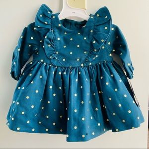 Carter’s Baby Girl Dot Dress with Diaper Cover 3M